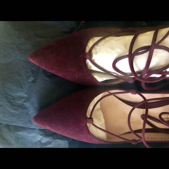 Gianvito Rossi/Lace Up Pumps/Burgundy - Picture 5 of 8